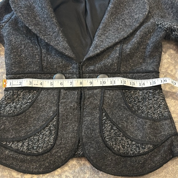 NEIMAN MARCUS GRAY & BLACK THICK BLAZER/JACKET - Picture 13 of 15